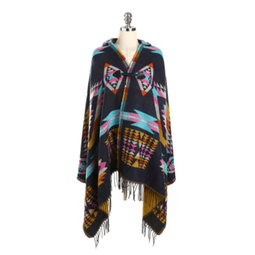 Fijne Dames Poncho met Capuchon