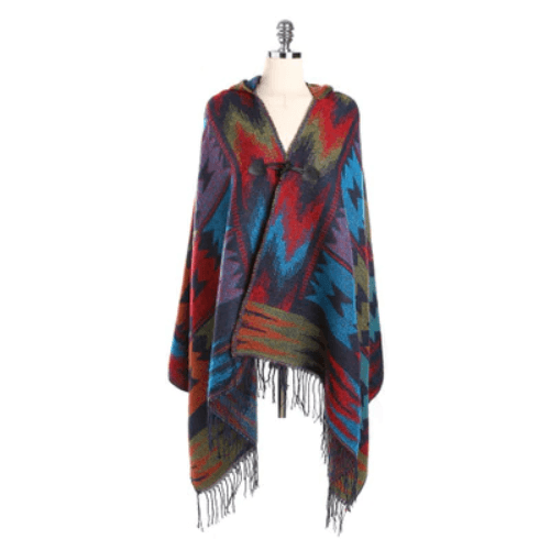Fijne Dames Poncho met Capuchon