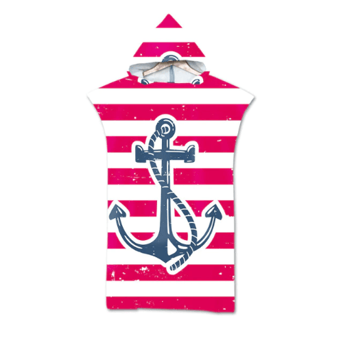 Gestreepte Surfponcho