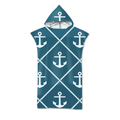Blauwe Strandponcho met Capuchon