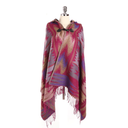 Fijne Dames Poncho met Capuchon