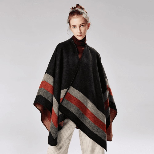 Vintage Dames Poncho Kasjmier