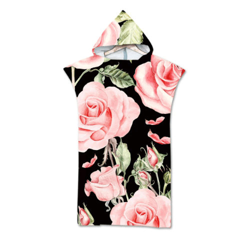 Microvezel Surfponcho Bloemen