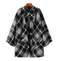 Fijne Geruite Heren Poncho