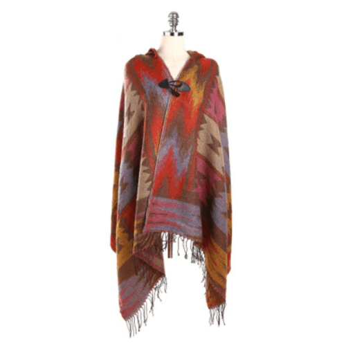 Fijne Dames Poncho met Capuchon