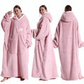 Deken Poncho Fleece Dames met Capuchon