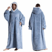 Deken Poncho Fleece Dames met Capuchon