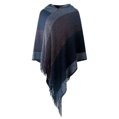 Dames Poncho met Capuchon