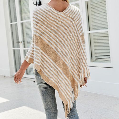 Gebreide Winter Poncho