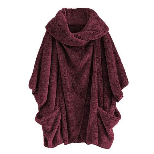 Zachte Plaid Heren Poncho
