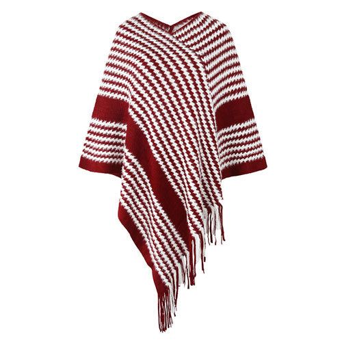 Gebreide Winter Poncho