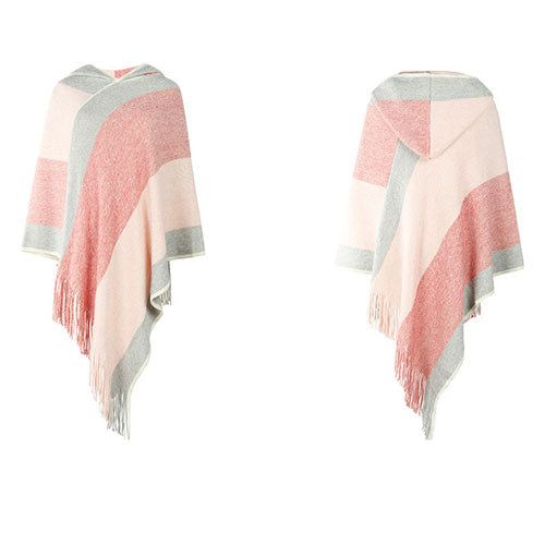 Dames Poncho met Capuchon