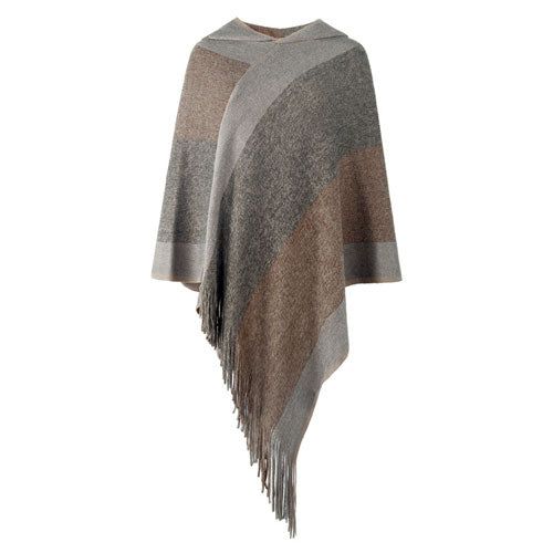 Dames Poncho met Capuchon