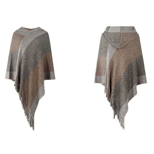 Dames Poncho met Capuchon