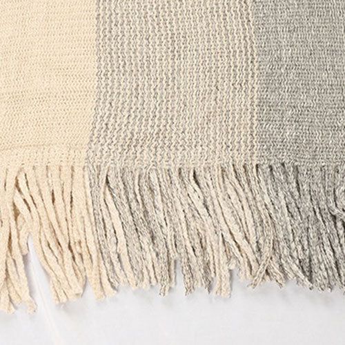 Warme Poncho met Knopen