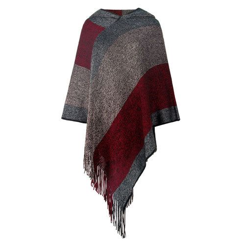 Dames Poncho met Capuchon