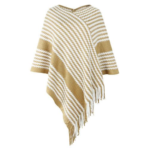 Gebreide Winter Poncho
