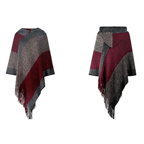 Dames Poncho met Capuchon