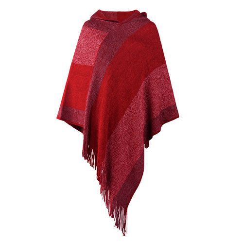 Dames Poncho met Capuchon