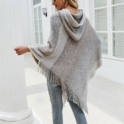 Dames Poncho met Capuchon