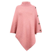 Asymmetrische Poncho met Col en Vleermuismouwen