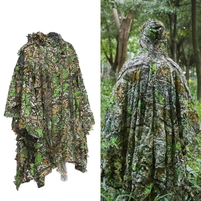 Professionele Ghillie Camouflage Poncho - Jacht & Airsoft