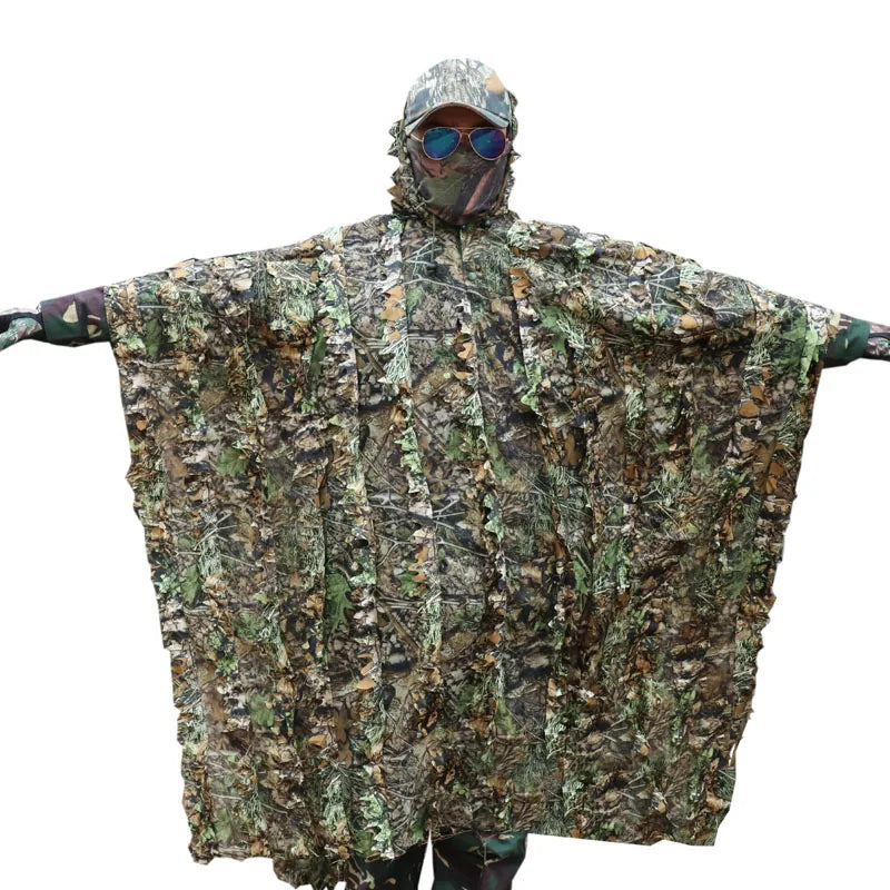Professionele Ghillie Camouflage Poncho - Jacht & Airsoft