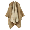 Katoenen Poncho met Bonte Motieven