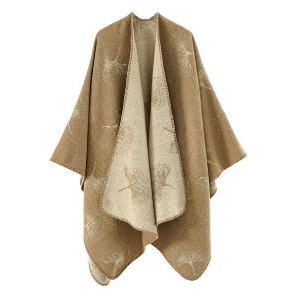 Katoenen Poncho met Bonte Motieven