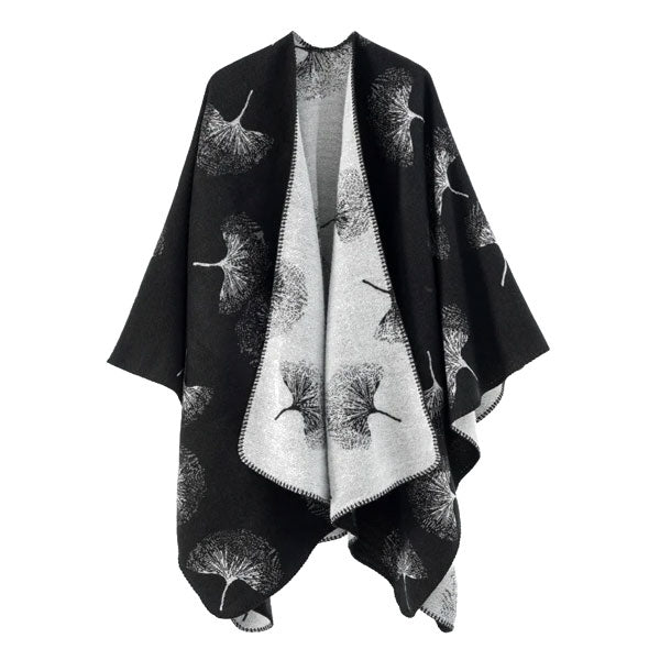 Katoenen Poncho met Bonte Motieven