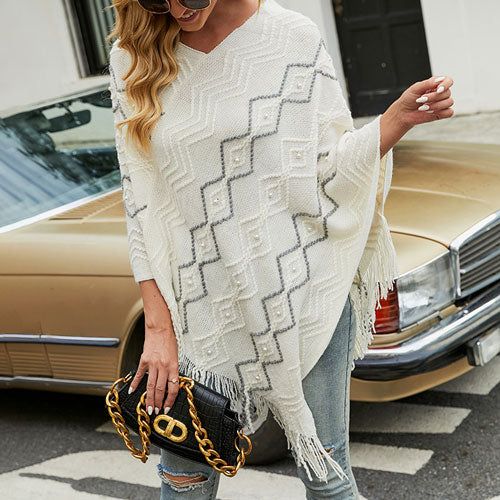 Warme Dames Poncho