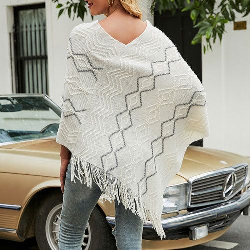 Warme Dames Poncho