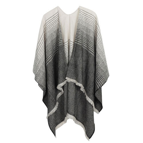 Zwart-Witte Poncho