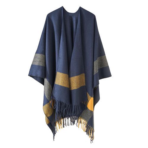 Katoenen Winter Dames Poncho