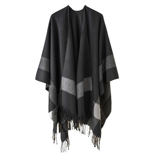 Katoenen Winter Dames Poncho
