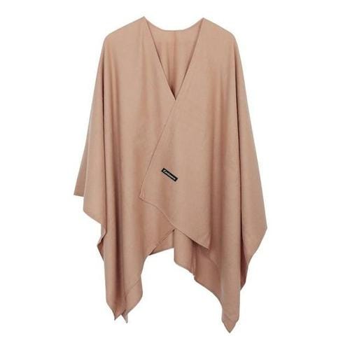 Effen Kasjmier Dames Poncho