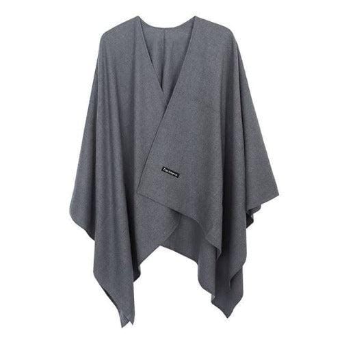 Effen Kasjmier Dames Poncho