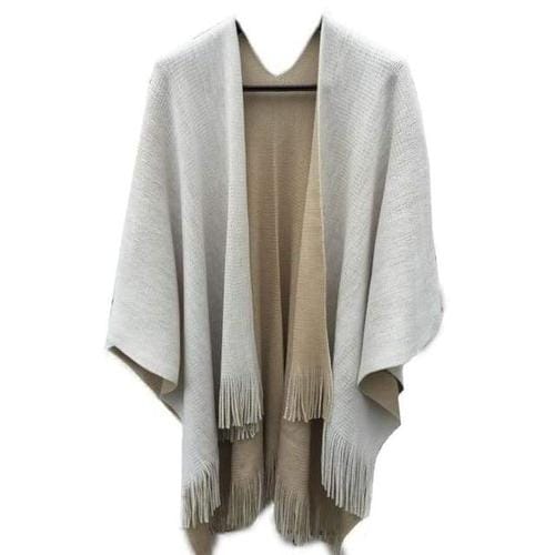 Effen Wollen Dames Poncho