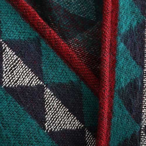 Etnische Dames Poncho met Fijne Franje