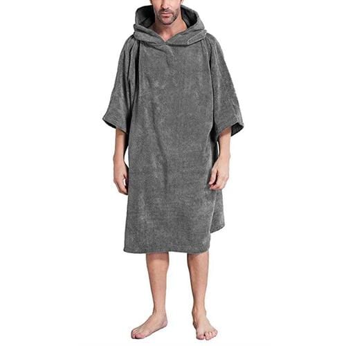 Fleece Badponcho Heren