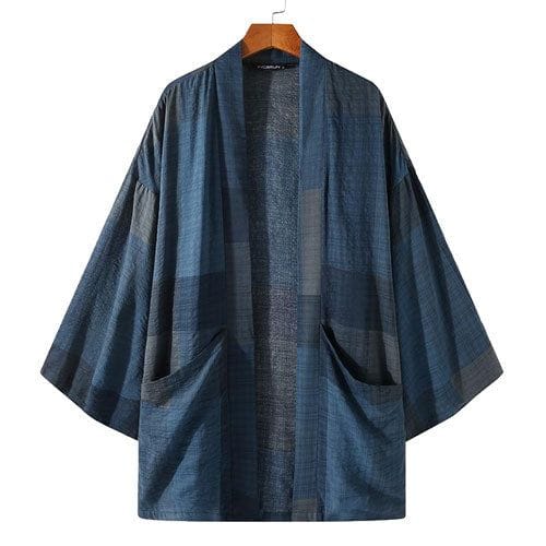 Fleece Plaid Heren Poncho