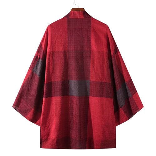 Fleece Plaid Heren Poncho