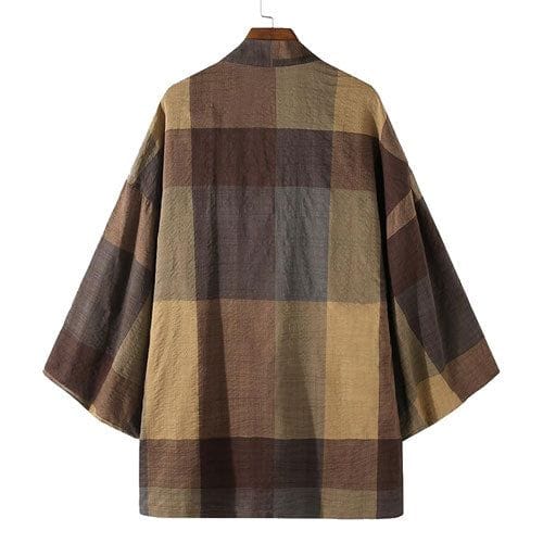 Fleece Plaid Heren Poncho