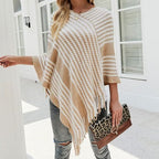 Gebreide Winter Poncho