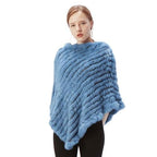 Gestreepte Bont Dames Poncho