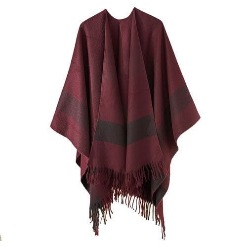 Katoenen Winter Dames Poncho