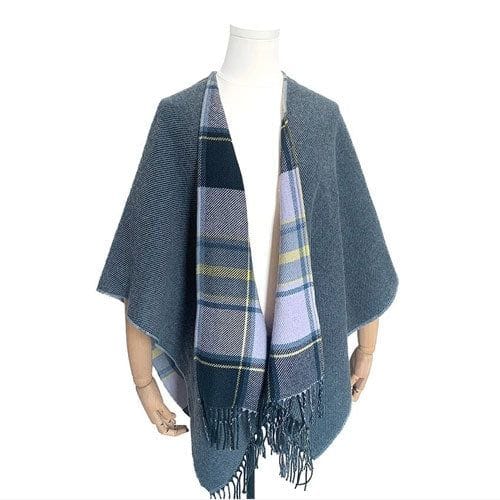 Omkeerbare Dames Poncho Kasjmier