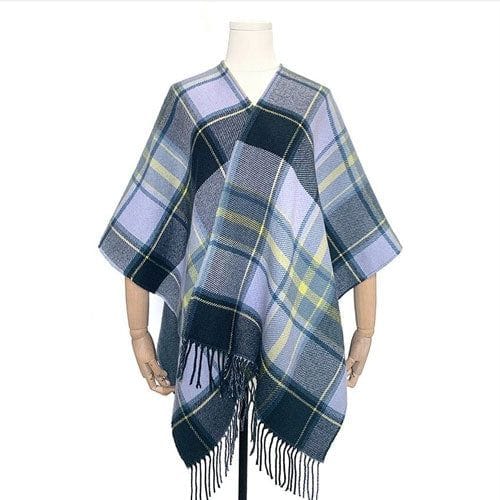 Omkeerbare Dames Poncho Kasjmier