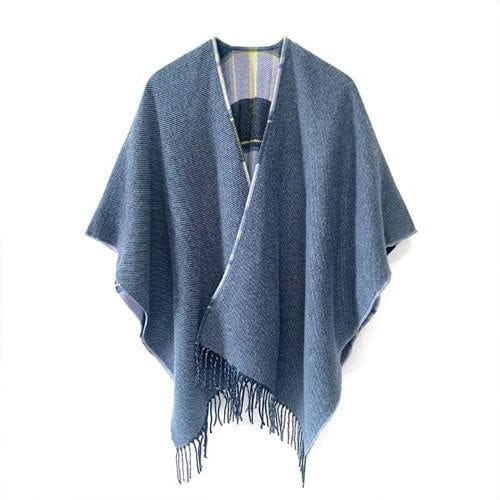 Omkeerbare Dames Poncho Kasjmier