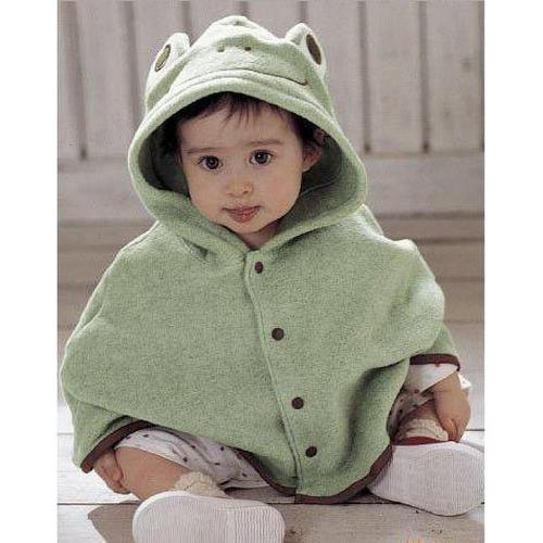 Katoenen Baby Poncho met Capuchon